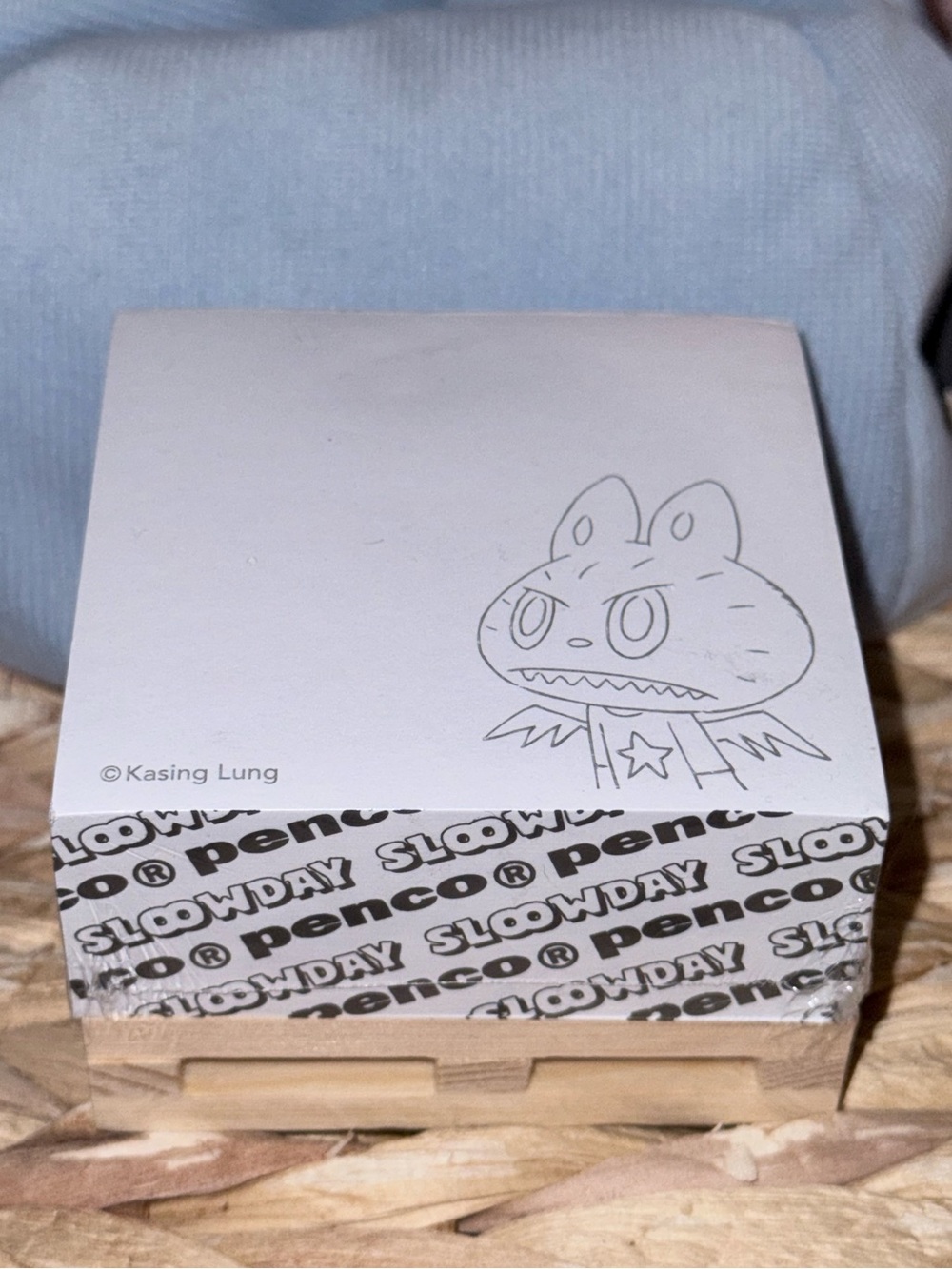 Penco Slowday Memo Pad Block w/ Wooden Pallet | Kasing Lung Design | 300 Sheets